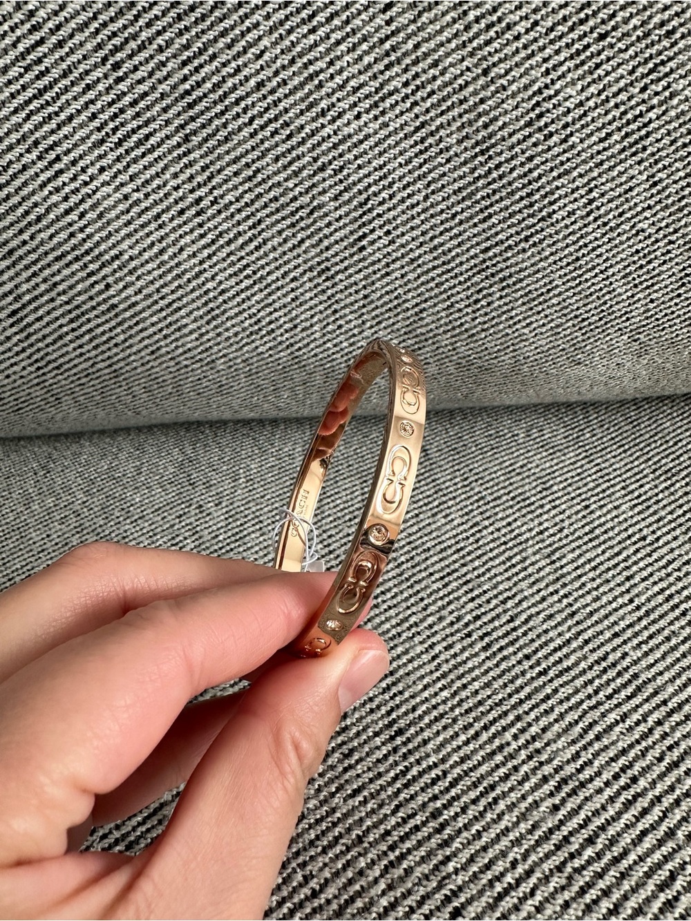NWT Coach Signature Hinged Bangle F59083